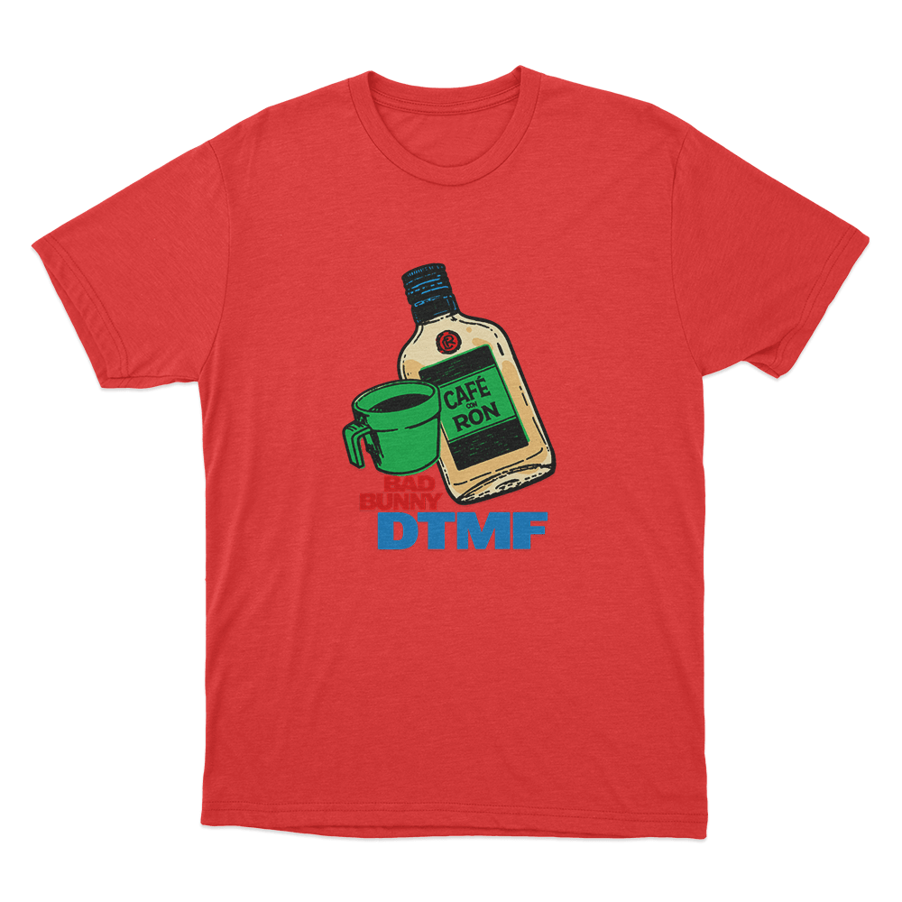 Café con Ron Off Unisex T Shirt Red Cafe con Ron Off Unisex T Shirt Red