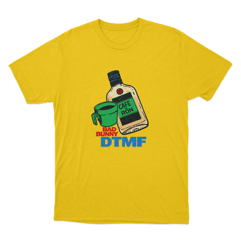 Café con Ron Off Unisex T Shirt Yellow Cafe con Ron Off Unisex T Shirt Yellow