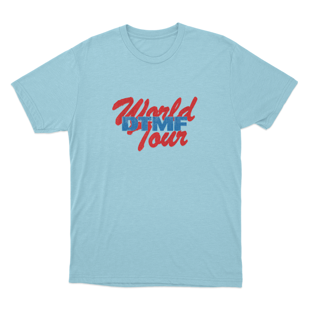 DTMF World Tour Unisex T Shirt Sky Blue DTMF World Tour Unisex T Shirt Sky Blue